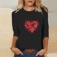 thumbnail image 1 of Camiseta Fiudx de Manga Tres Cuartos Cuello Redondo Estampado Mujer, 1 of 3