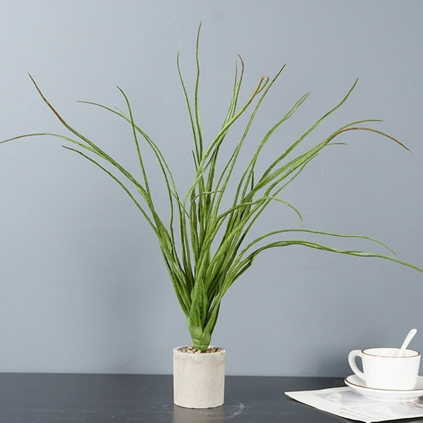 Artificial Fake Grass Plants Flowers Faux Plastic Wheat Grass Outdoor UV Resistant Greenery