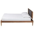 thumbnail image 3 of Baxton Studio Eliseo Mid-Century Modern Dark Grey Fabric and Walnut Brown Finished Wood Full Size Platform Bed, 3 of 9