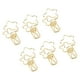thumbnail image 4 of 100 Piezas Clips Lindos para Carpeta Fuerte Fuerza de Sujeción Forma de Flor de Dibujos Animados Abrazaderas de Papel de Metal Resistentes para Guardar Documentos Boletos Oro, 4 of 14