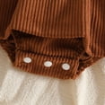 thumbnail image 7 of Girls Long Sleeve Bowknot Romper Bodysuits Dress Headbands Set, 7 of 7