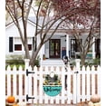 thumbnail image 4 of Welcome Sign Front for Door Decoration, 12 in Round Wood Wreaths Wall Hanging Outdoor, Farmhouse, Porch, for Spring Summer Fall All Seasons Holiday Christmas, 4 of 5