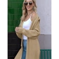 thumbnail image 5 of Women's Oversized Long Cardigan Sweaters Long Sleeve Split Open Front Drape Knit Duster Coat, 5 of 6