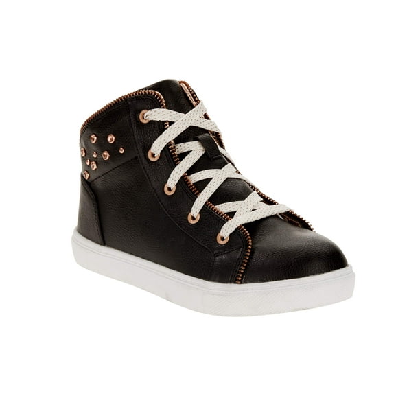 Wonder Nation Wonder Nation Girls Fashion Athletic Zipper High Top Sneaker Walmart Com Walmart Com
