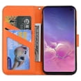thumbnail image 3 of Funda Vevor Samsung Galaxy S10 a Prueba de Golpes 3D Animal Rana Flip PU cuero Lindo naranja, 3 of 5