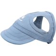 thumbnail image 4 of Dog Cap, Baseball Cap, Canvas Baseball Cap, Hat with Ear Holes for Dogs （Blue,L）, 4 of 4