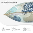 thumbnail image 5 of Kll Algae Corals And Seashells Decorative Throw Pillow Covers Velvet Soft For Couch Sofa Bedroom Living Room Outdoor -16"X16", 5 of 8