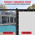 thumbnail image 2 of SEALTECH Ultra Heavy Duty 200 GSM Privacy Fence Screen – Non-Recycled Polyethylene Mesh Shade Net with Bindings & Rustproof Grommets - 90% + Blockage Includes Cable Zip Ties. (White 4'X100'), 2 of 7
