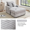 thumbnail image 5 of Super Large Comfortable Cushions, Modern Corduroy Reclining Single-Person Armrest Sofa, Gray, 5 of 13