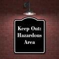 thumbnail image 2 of Keep Out Hazardous Area BLACK Aluminum Composite Sign 15''x18'', 2 of 9