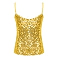thumbnail image 2 of iiniim Kids Girls Sparkle Sequins Camisole Dancewear Tank Top Spaghetti Straps Vest Tops 2-12, 2 of 5