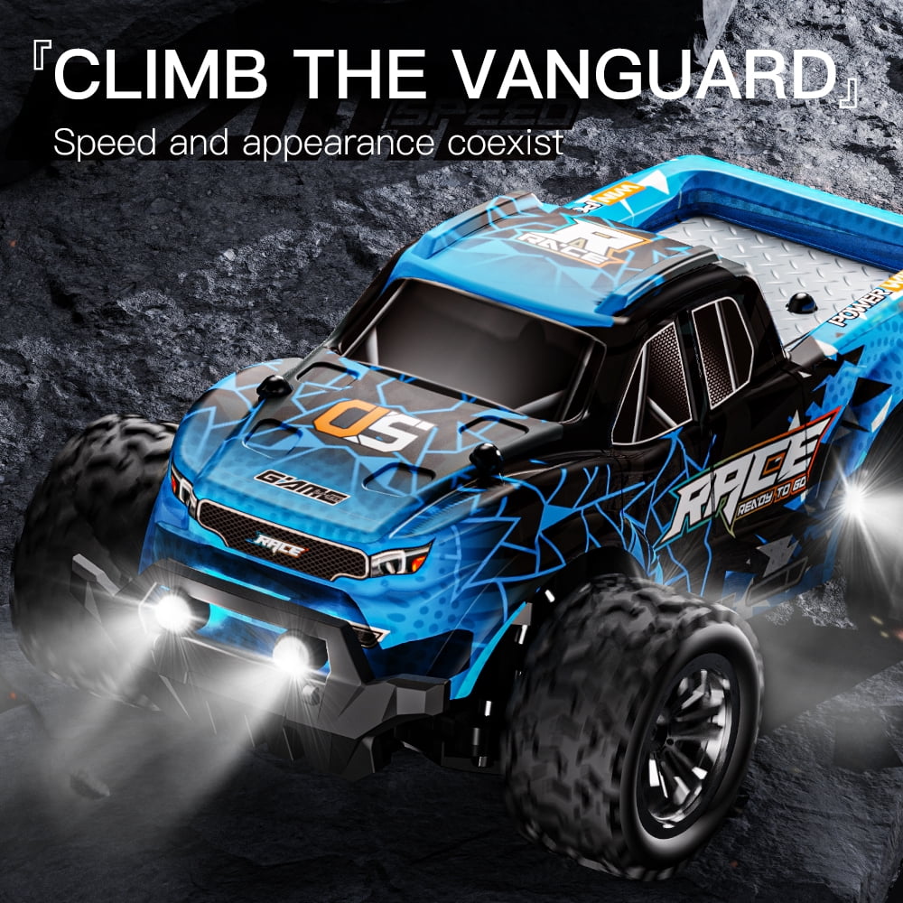 Remote Control Car, 1:20 Scale High Speed RC Cars,2WD 20Km/h with Two Rechargeable Batteries, Remote Control Monster Truck Off Road Racing Car Toys for Kids and Boys