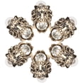 thumbnail image 3 of 3 pares de pendientes con diseño de leones de diamantes y colgantes de moda para decoración de orejas, color blanco, 3 of 5