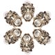 thumbnail image 3 of 3 pares de pendientes colgantes con diseño de leones y diamantes, joyería decorativa para las orejas, color blanco, 3 of 14