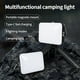 thumbnail image 1 of Linterna recargable Camping Light COB | Área y foco súper brillantes | Carga solar USB para automóviles | Banco de energía | Resistente al agua IPX4 | Base magnética | Gancho para colgar |, 1 of 8