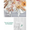 thumbnail image 3 of Fall Botanical Tie Up Curtains for Windows 45 Inch Length Balloon Curtains Kitchen Adjustable Balloon Window Shade Thanksgiving Floral Leave Autumn Rustic Tie Up Bathroom Curtain Window 52"x45", 3 of 6