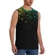 thumbnail image 2 of Fotbe Night Rainbow Sparkles Men's Camiseta sin Mangas Estampada para Hombres, Playera Casual para Gimnasio, Entrenamiento, Playa-Large, 2 of 7