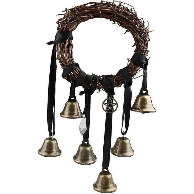 Witch Bells, Protection Door Hanger Metal Wind Chimes Handmade Magic Witch Rattan Bells