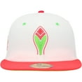 thumbnail image 2 of Men's New Era White/Coral Atlanta Braves 150th Anniversary Strawberry Lolli 59FIFTY Fitted Hat, 2 of 6