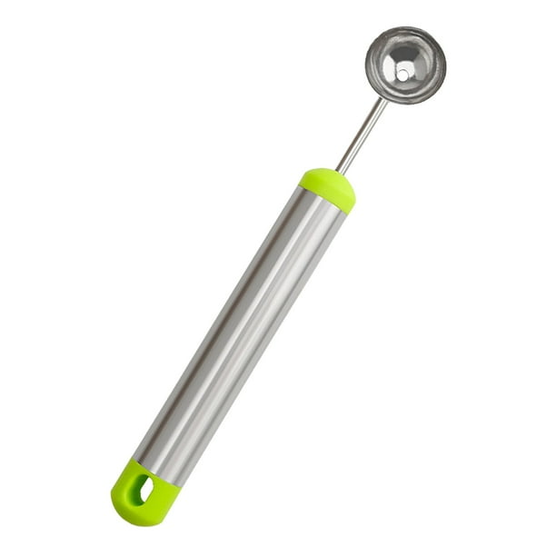 Cuchara de acero inoxidable para cavar frutas Mango ergonómico para formar bolas de sandía Decoración de postres y uso en cocina