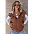 thumbnail image 3 of SHEWIN Puffer Vest for Women Cropped Hooded Zip Up Quilted Sleeveless Jackets Fall Lightweight Coat with Pockets, 3 of 10