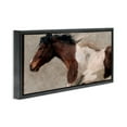 thumbnail image 4 of Stupell Industries Dashing Brown Horse Animals Painting Black Floater Framed Canvas Art Print Wall Art, 31 x 14, 4 of 10