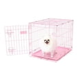 thumbnail image 4 of Carlson Pet Products Pink Secure and Foldable Single Door Metal Dog Crate for Small Breeds with Multi-Point Locking System, 24" L x 18" W x 20.5" H, 4 of 11