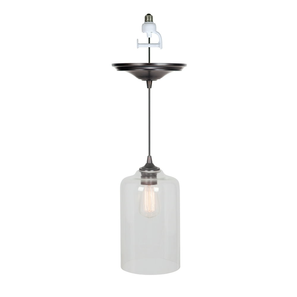 Instant Pendant Recessed Light Conversion Kit Brushed Bronze Clear