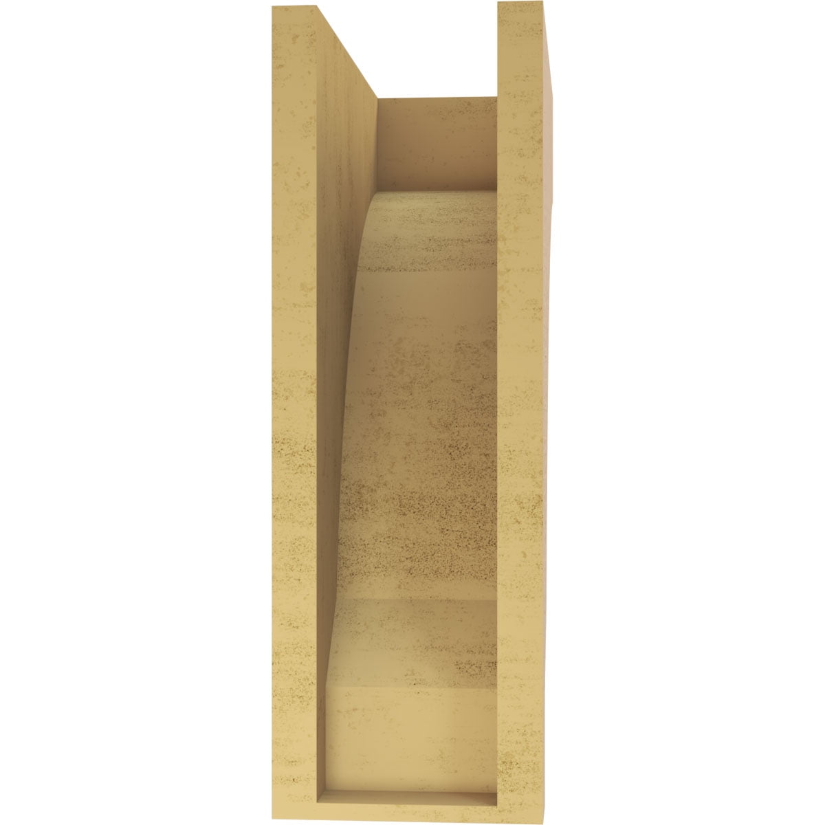 6"W x 12"D x 18"H Classic Moab Rough Cedar Woodgrain TimberThane Corbel, Primed Tan