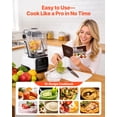 thumbnail image 5 of VEVOR Blender, 68 oz Professional Countertop Blenders with Shield, 2200W 26000RPM Kitchen Food Processor Combo, Self-Cleaning, Speed Adjustable, 6 Preset Menu for Smoothies, Ice Crushing, Puree,White, 5 of 9