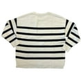 thumbnail image 2 of French Connection Essentials Women's Long Sleeve Striped Tunic Sweater (Ivory Ground Stripe, XL), 2 of 2