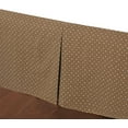 thumbnail image 2 of Cozy Line Home Fashions Pattered Polka Dot Brown Bed Skirt, Dust Ruffle with Split Corners, 16" Drop (King, Queen, Twin), 2 of 4
