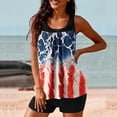 thumbnail image 4 of Two Piece Tankini Sets for Women Built-in Bra Polka Dot Print Bathing Suits Scoop Neck Tummy Control Swim Tops with Boyshorts Modest Coverage Active Swimwear, 4 of 5
