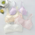thumbnail image 2 of 4 Pack Girls Training Bra Adolescent Girls Sport Bra Girls Underwear Teens Bras With Chest Pad, 2 of 11