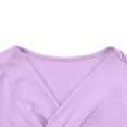 thumbnail image 6 of USSUMA Baby Girl Clothes V Neck Short Sleeve Solid Color Loose Fashion Simple Blouse Tops Casual Tops Casual Clothes for Girls for Casual Purple 11-12 Years up to 50% Off, 6 of 7