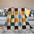 thumbnail image 2 of ONETECH  Throw Blanket Checkerboard Rainbow, Colorful Chessboard Flannel Blanket for Couch,Bed,Sofa,Soft Cozy Comfy Warm Checkered Blanket Home Decor for All Season, 2 of 6