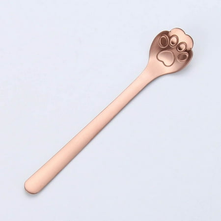 

WMYBD Spoons Creative Cute Cartoon 304 Stainless Steel Coffee Spoon Stirring Tea Spoon Mug Spoon Cat Claw Dog Claw Cup Hollowed Out Gfits