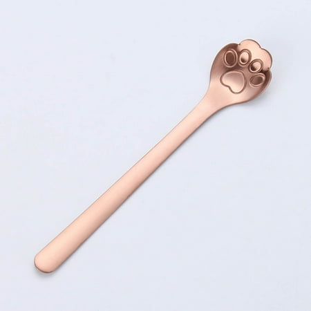 

Creative Cute Cartoon 304 Stainless Steel Coffee Spoon Stirring Tea Spoon Mug Spoon Cat Claw Dog Claw Cup Hollowed Out