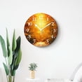 thumbnail image 4 of 12 Inch Wall Clock Battery Operated Silent Clock Decorative for Office, Kitchen, Outdoor, Living Room，Autumn Path Lovely Pattern, 4 of 4