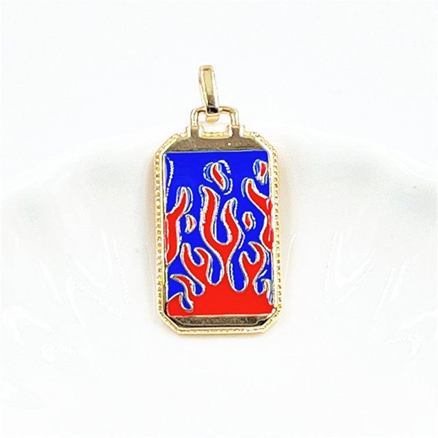Colgante de gota de aceite estilo europeo y americano Colgante de hip hop Colgante de color cobre punk