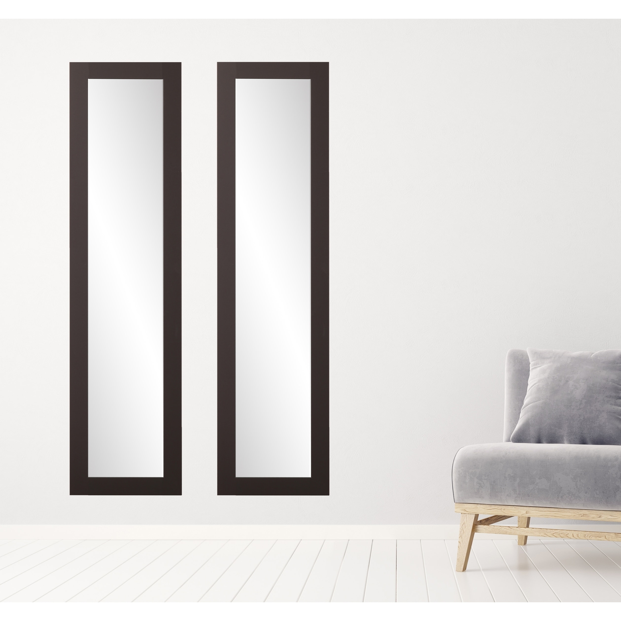 BrandtWorks 2 Piece Slim Full Length Mirror Set 16 x 71