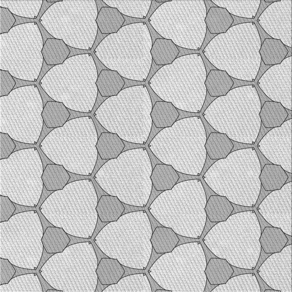 Ahgly Company Indoor Square Patterned Platinum Gray Area Rugs, 8' Square