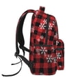 thumbnail image 3 of Disketp Red Buffalo Plaid Mochila Estampada para Hombre y Mujer – Mochila Ligera Clásica con Múltiples Bolsillos para Universidad, Trabajo y Viajes-One Size, 3 of 5