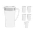 thumbnail image 2 of 3L Plastic Water Pitcher with Lid Handle Clear Measuring Jug Large Capacity Cold Water Kettle for Iced Tea Juices Lemonade Home Kitchen, 2 of 6