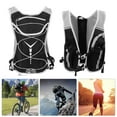 thumbnail image 4 of Hydration Backpack, Hydration Water Backpack Reflective Strips Water Repellent Fabric Comfortable Breathable  for Outdoor Black, 4 of 8