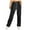 Black, variant on felwors Women's Casual Fleece Lined High Waist Joggers - Elastic Waistband with Pockets Black, S