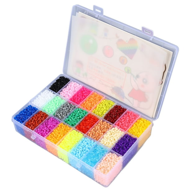 Juego de cuentas fusibles para manualidades, 24 colores, rompecabezas de cuentas fusibles, kit de cuentas fusibles, diseño revolucionario