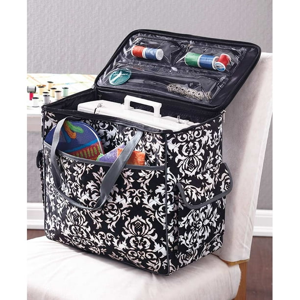 Rolling Sewing Machine Tote Damask - Walmart.com - Walmart.com