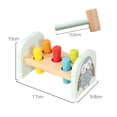 thumbnail image 3 of Bench Pounding Toy, Hammer Pounding Toy Owl Print Colorful Wooden  For Toddlers For Home, 3 of 8