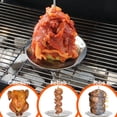 thumbnail image 4 of Visland Al Pastor Skewer Vertical Skewer for Tacos Kebabs with 2 Removable Spikes 8 Inch Shawarma Rack Moisture-retaining Grill Pan BBQ Grilling Accessory, 4 of 8